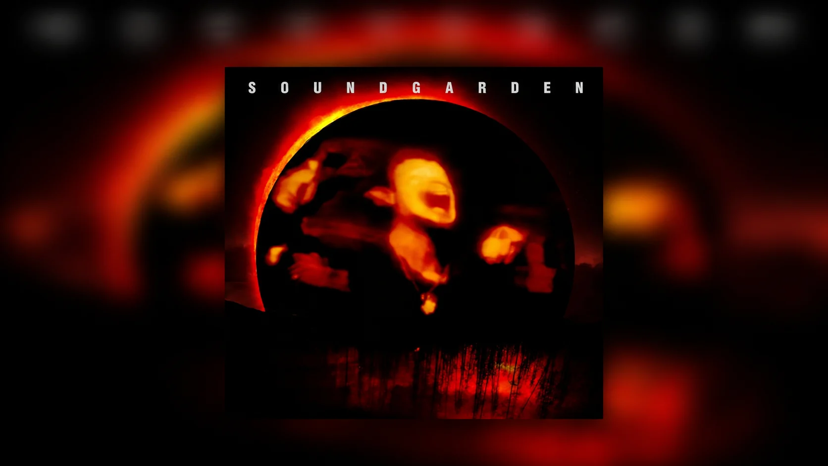 Okładka albumu „Superunknown” zespołu Soundgarden z charakterystyczną psychodeliczną grafiką.